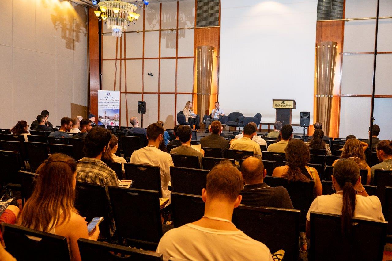MBAFair alumni speakers participating in panel discussion in Tel Aviv Israel 2025 MBA Alumni Speakers at MBAFair Tel Aviv 2025
