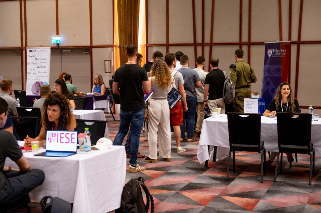 Wharton and IESE MBA reps at the MBAFair 2025 IESE Barcelona and Wharton MBA Programs