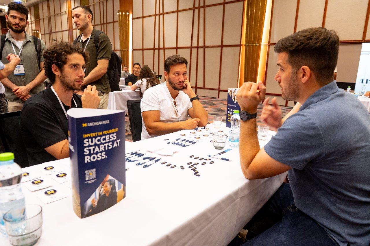 Michigan Ross MBA rep at the 2025 MBAFair Tel Aviv, Israel Michigan Ross MBA Fair 2025 rep